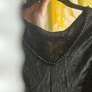 Dress Black Beaded With Accents